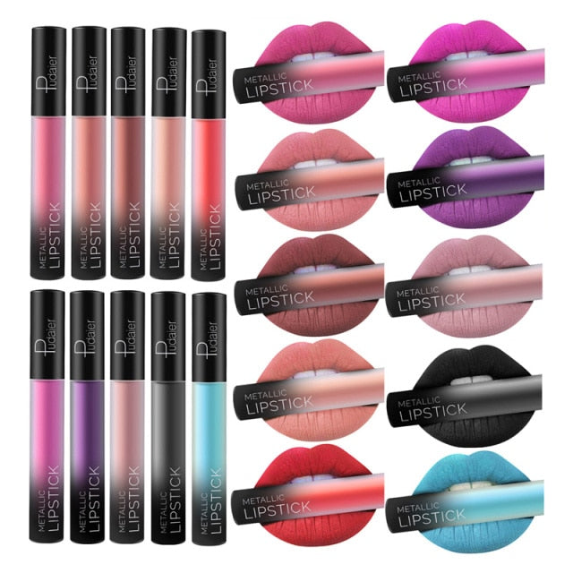 10Pcs Waterproof Matte Liquid Lipstick