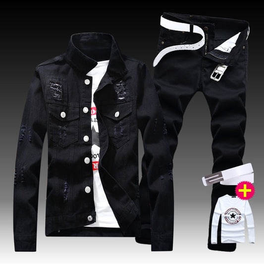 Denim Jacket Pants 2pcs Set