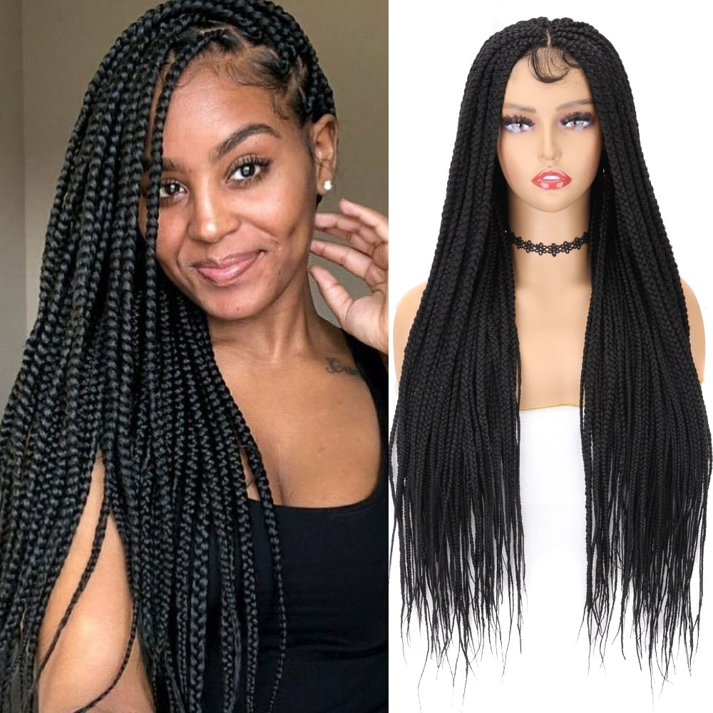 Braided Lace Front Wig Knotless Synthetic Lace Front Wig