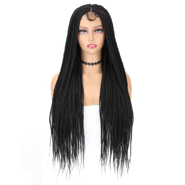 Braided Lace Front Wig Knotless Synthetic Lace Front Wig