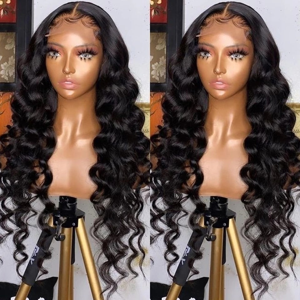 HD Lace Frontal Wig European Ocean Wave Lace Front Human Hair Wigs