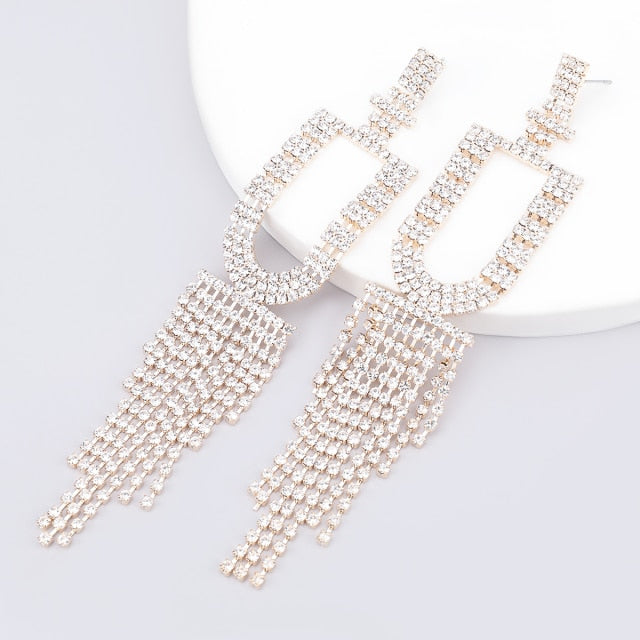 Letter Claw Chain Long Tassel Dinner Party Fashion Jewelry
