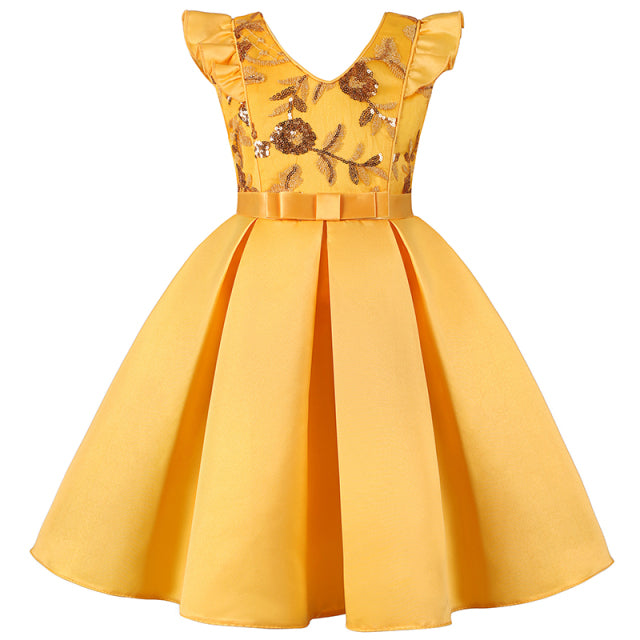 Princess Party Clothing Toddler Bow Dress for Girl