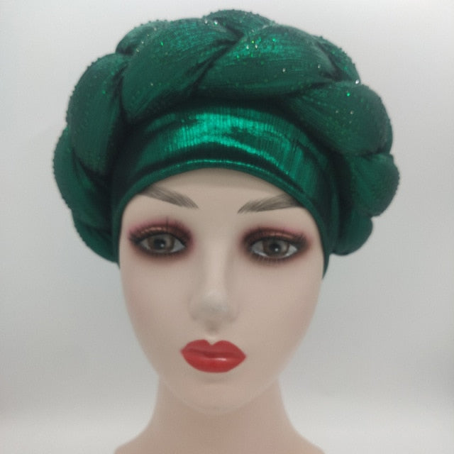 Women Pre-Tied African Designer Bonnets Turban Knot