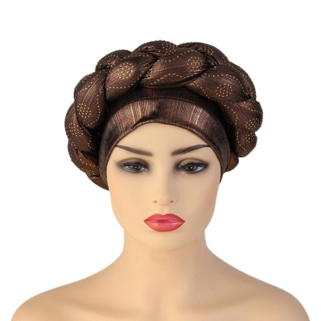 Women Pre-Tied African Designer Bonnets Turban Knot