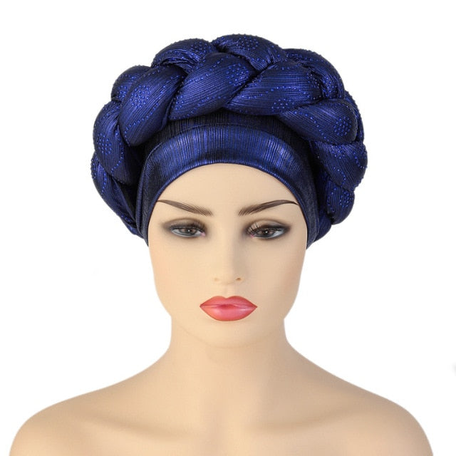 Women Pre-Tied African Designer Bonnets Turban Knot