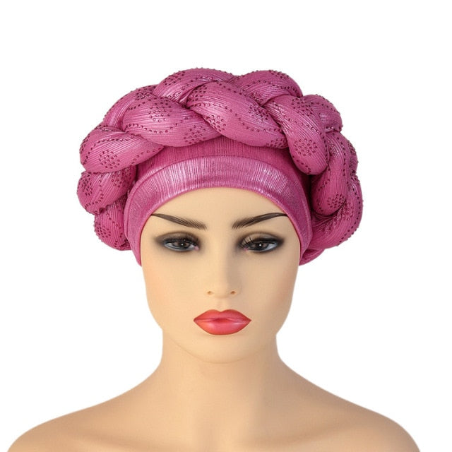 Women Pre-Tied African Designer Bonnets Turban Knot