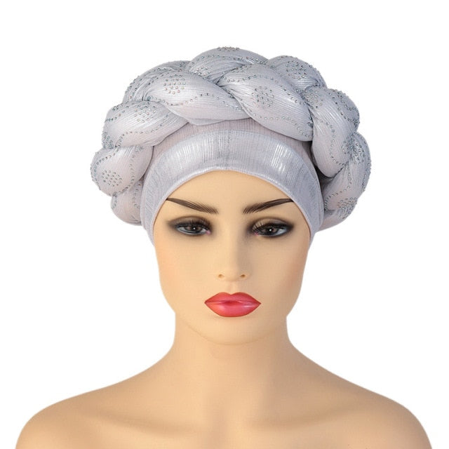 Women Pre-Tied African Designer Bonnets Turban Knot