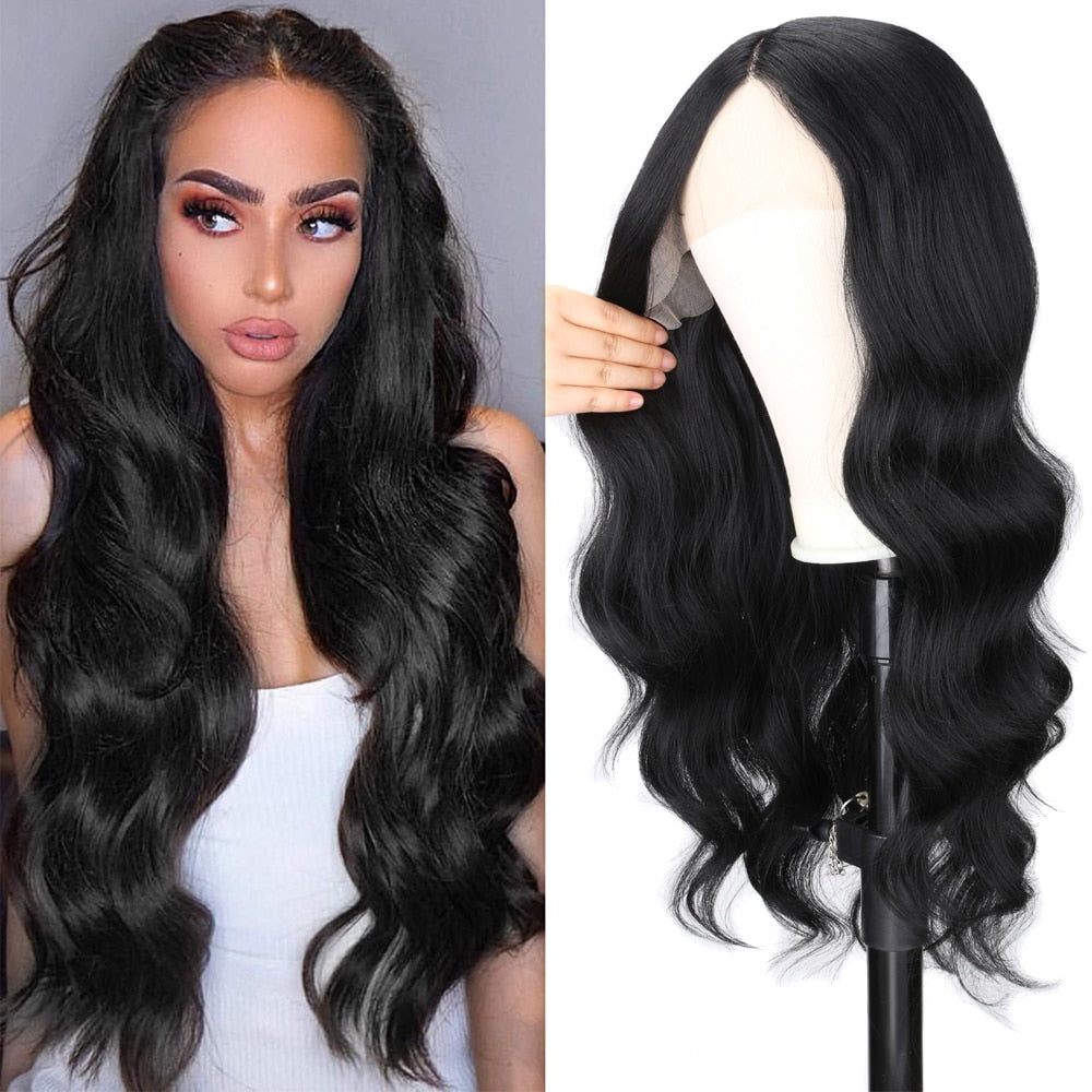 Body Wave Lace Front Wig Heat Resistant Synthetic Lace Wigs