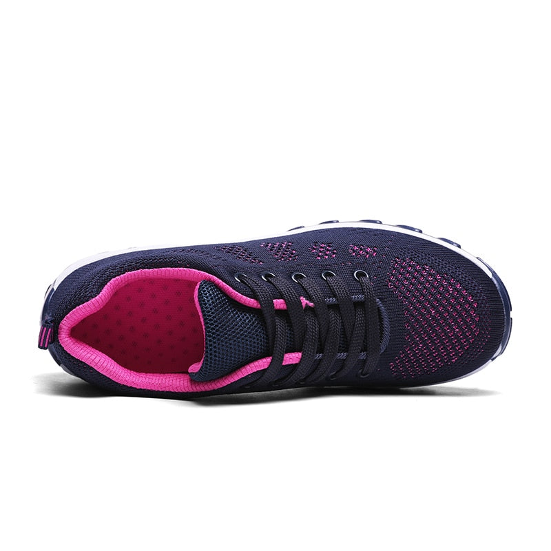 Woman Sneaker Casual White Mesh Sports Lace Up Outdoor Sport Shoes