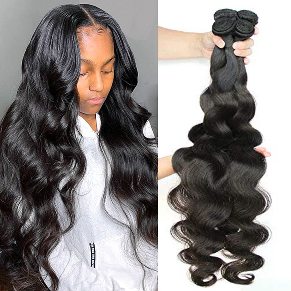 Body Wave Raw Human Hair Bundles Remy Hair