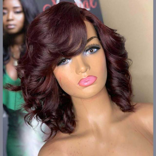 Darker 99J High Density Burgundy Body Wave Lace Front Wigs