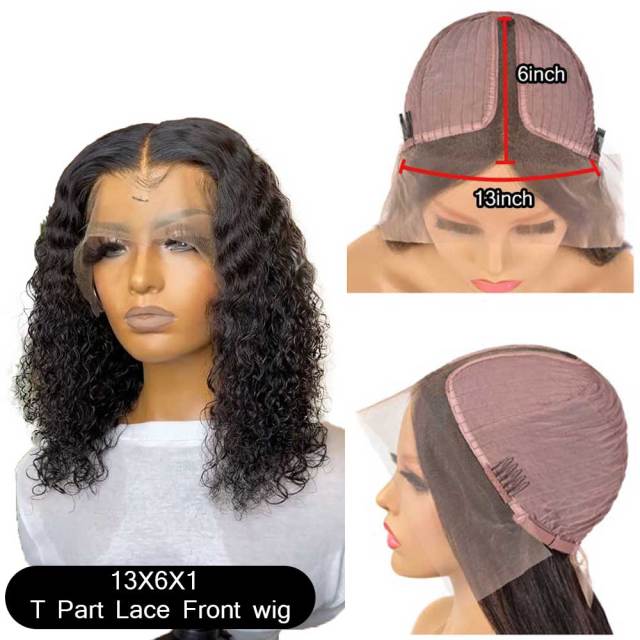 13x4 Lace Front Wig 100% Human Hair Wigs Kinky Curly For Black Women Pre Plucked