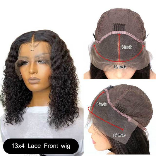 13x4 Lace Front Wig 100% Human Hair Wigs Kinky Curly For Black Women Pre Plucked