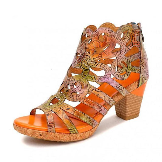 Women Shoes Hand-painted Casual Handmade Ladies Sandals