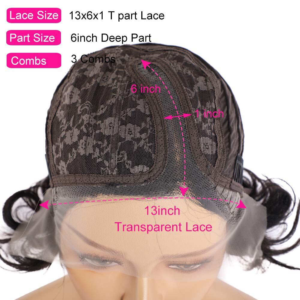 Short Pixie Cut Lace Frontal Wigs 150%Density