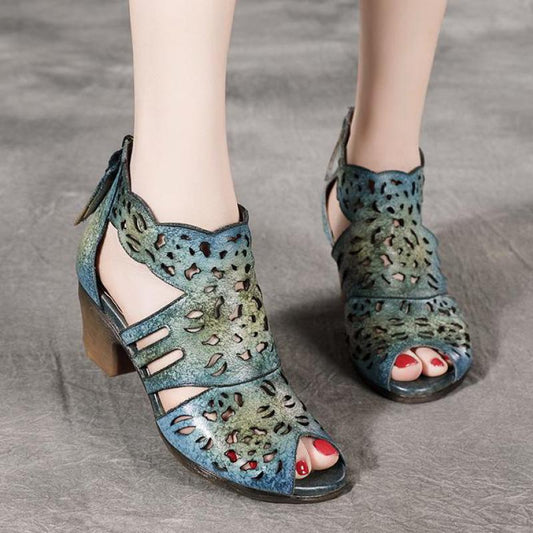 Women Shoes Genuine Leather Casual Sewing Handmade Leisure Ladies Sandals