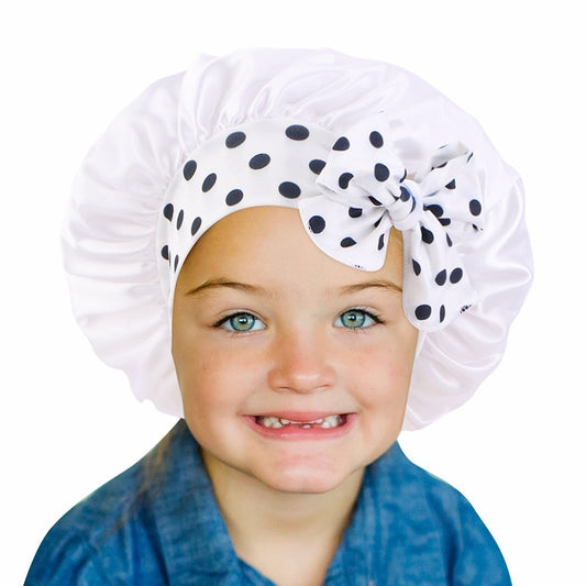 Girls Cute Hair Care Bonnet Soft Headcover