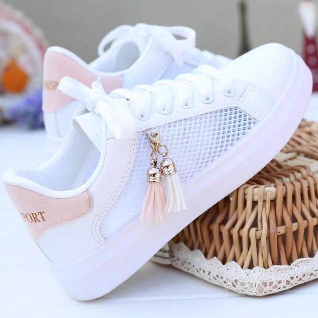 Comfortable Women Casual Shoes Lightweight Lace-up Breathable Mesh Shoes