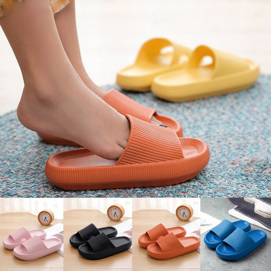 Women Thickened Non-slip Slippers Couple Summer EVA Soft Sole Beach Slide Sandals