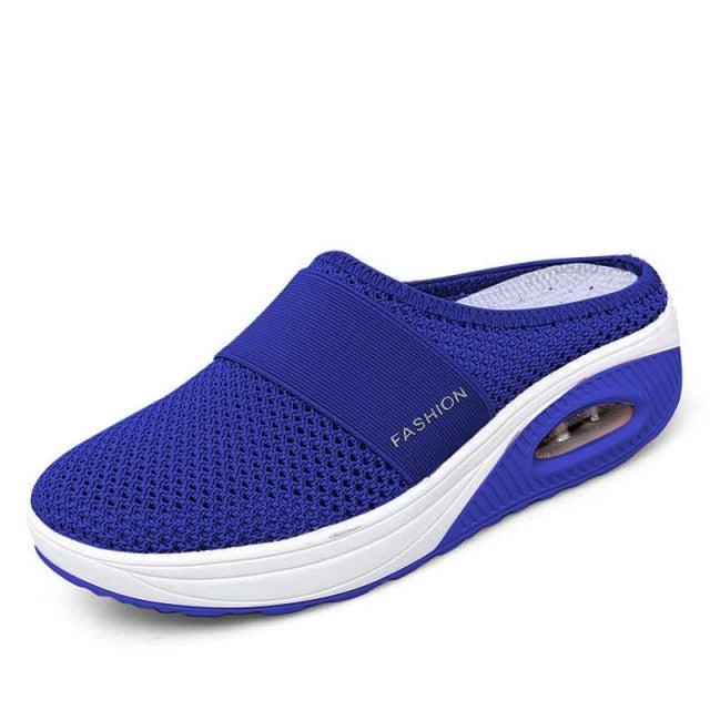 Women Slippers Sandals Summer Platform Beach Slippers Breathable Mesh Flat Shoes