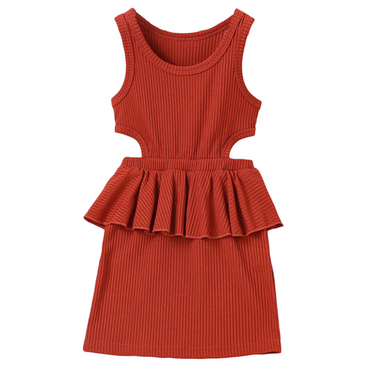 Girls Candy Color Camisole Tank Dress