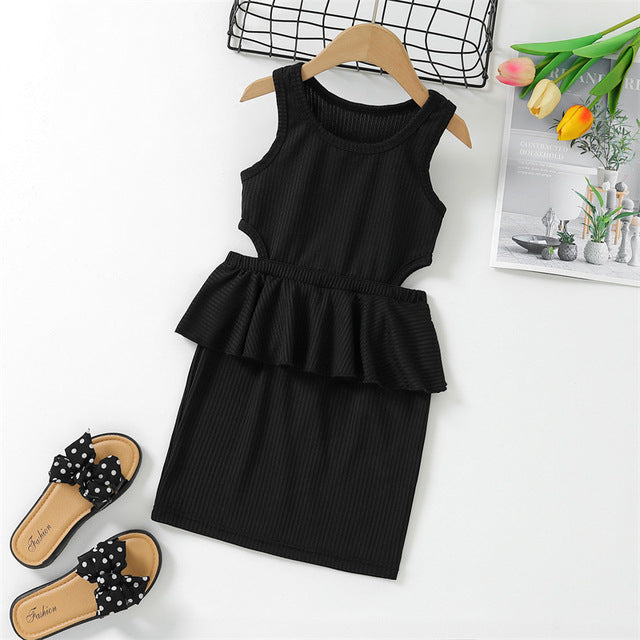 Girls Candy Color Camisole Tank Dress