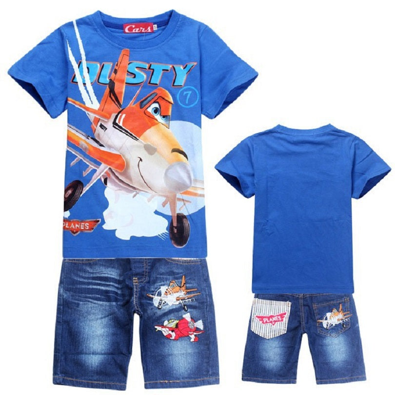 Boys Summer T-Shirt Pants Children Clothing Set