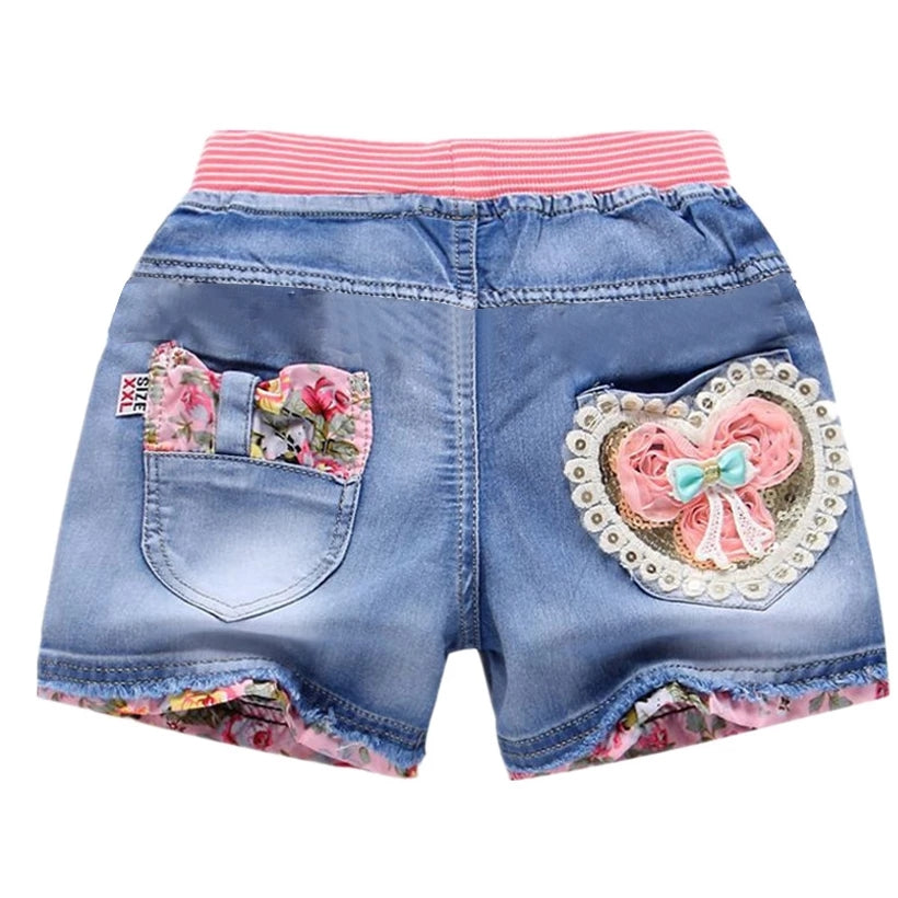 Kids Short Denim Shorts Girls Fashion Short Jeans