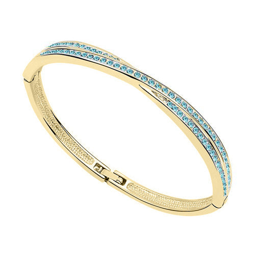 Women Gold color silver Plated Twisted Bangle Engagement bangle Jewelry