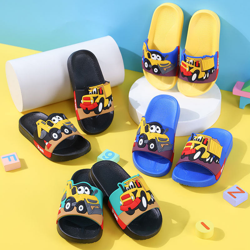 Cartoon Animation Slippers Kids Summer Flip Flops Cute Beach Bathroom Slippers