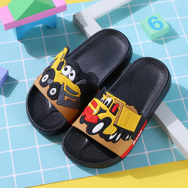 Cartoon Animation Slippers Kids Summer Flip Flops Cute Beach Bathroom Slippers