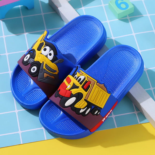 Cartoon Animation Slippers Kids Summer Flip Flops Cute Beach Bathroom Slippers