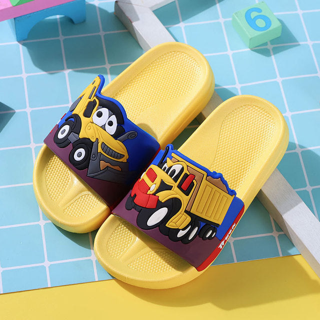 Cartoon Animation Slippers Kids Summer Flip Flops Cute Beach Bathroom Slippers