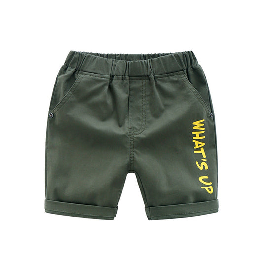 Kids Casual Pants Baby Boys Shorts Elastic Waist For 3-8Years