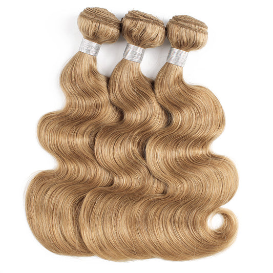 #27 hair bundles honey blonde body wave remy Brazilian human hair extension