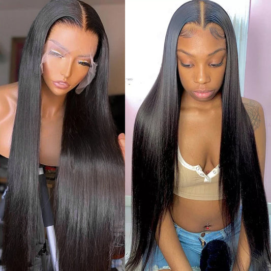 13x4 Lace Frontal Wig Bone Straight Human Hair Wigs Peruvian