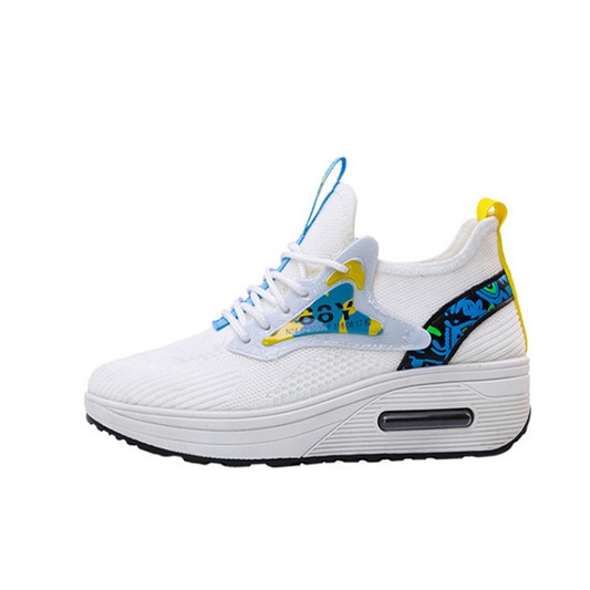 Ladies Platform Toning Shoes Jumping Shoes Wedge Sneakers Rocking Shoes