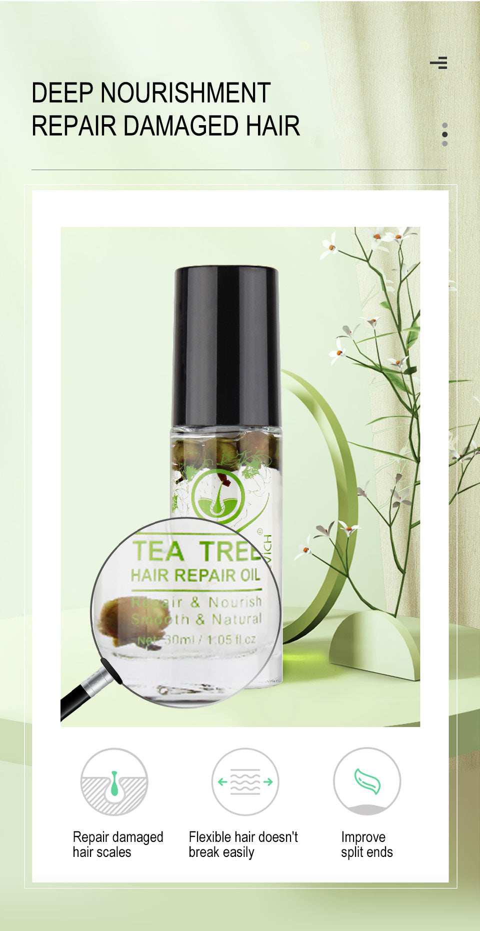 Tea Tree Nourishing Hair Growth Essence Spray Hair & Scalp Treatment